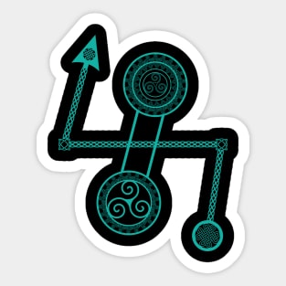 Pictish Double Disc Z Rod Sticker